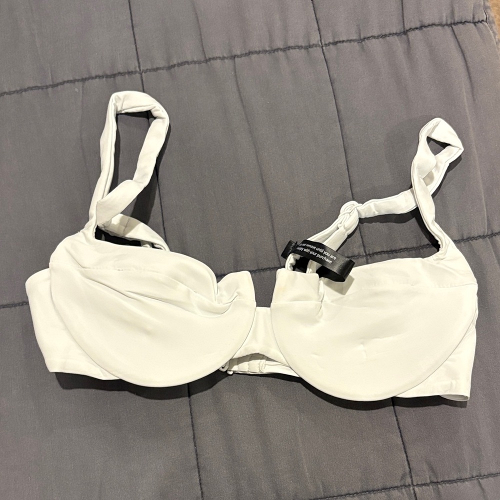 Ark Swimwear White Womens Balconette Swim Top